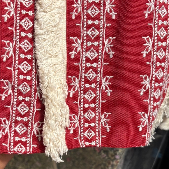 Julia Amory Red Jacket with White Embroidery - Picture 4 of 13